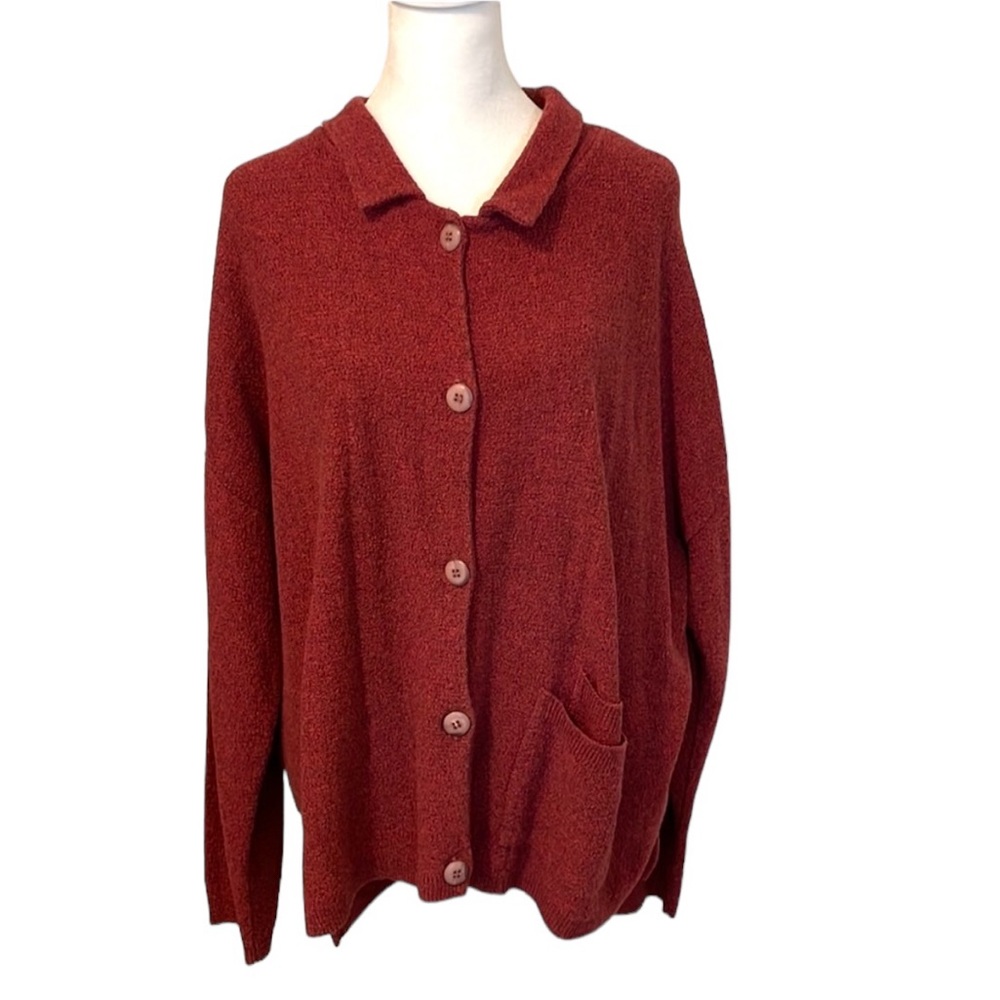Women’s cotton cardigan sweater with buttons. Size large. VGUC